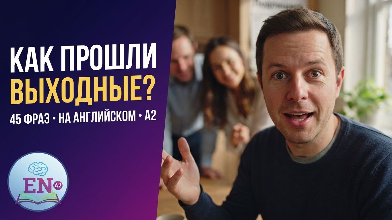 «Как прошли ВЫХОДНЫЕ?» по-английски | 45 фраз A2 | повторяй за диктором