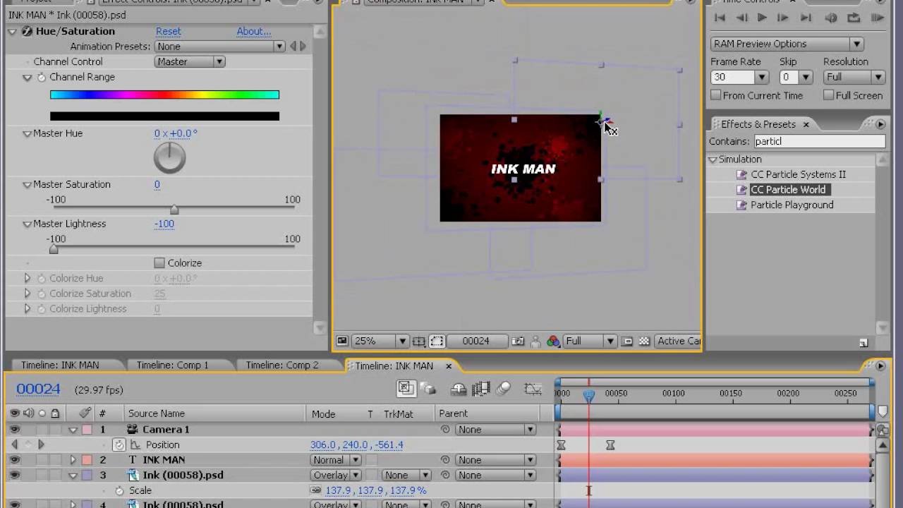 After Effects - Чернила