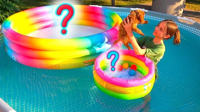 Какой бассейн выберет Настя ДЕНЬ с Тимом и Тэффи ВЛОГ My Little Nastya