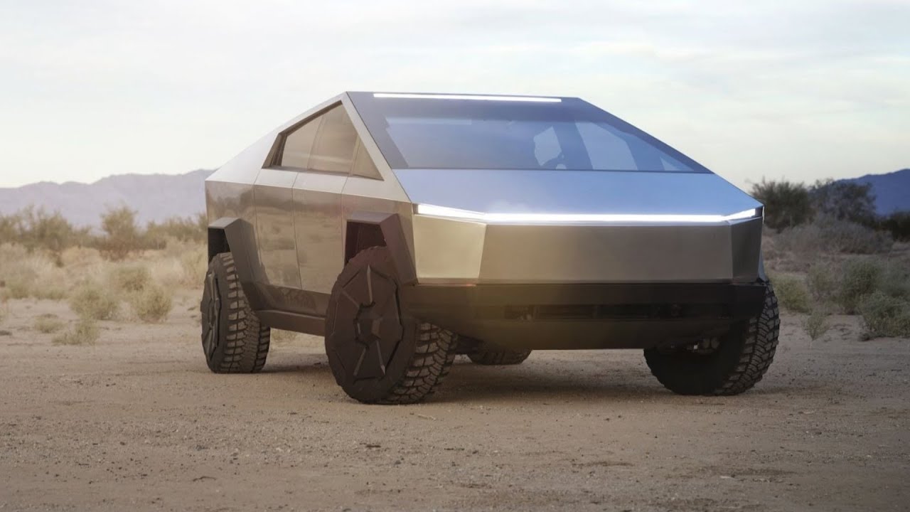 Илон Маск продемонстрировал футуристичный пикап Tesla Cybertruck в действии