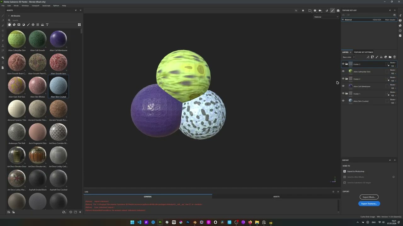 Substance 3D Painter Geometry Mask и ID Map