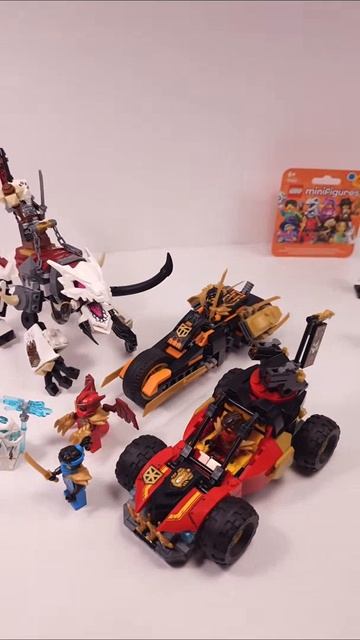 LEGO NINJAGO Комбинированные транспортные средства Кая и Коула (71864) против Зильвара и Гримтака зв