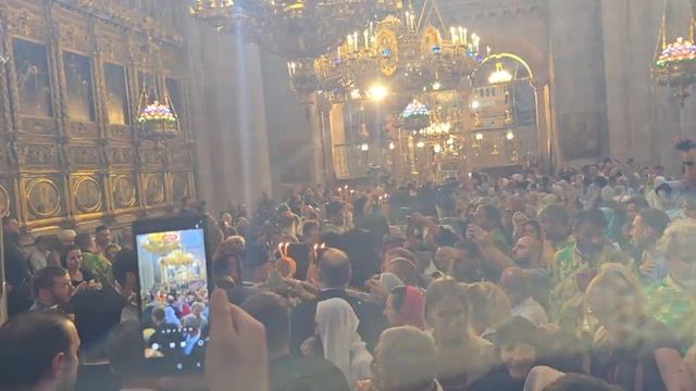 Патриарший Крестный ход на Крестовоздвижение в Храме Гроба Господня
