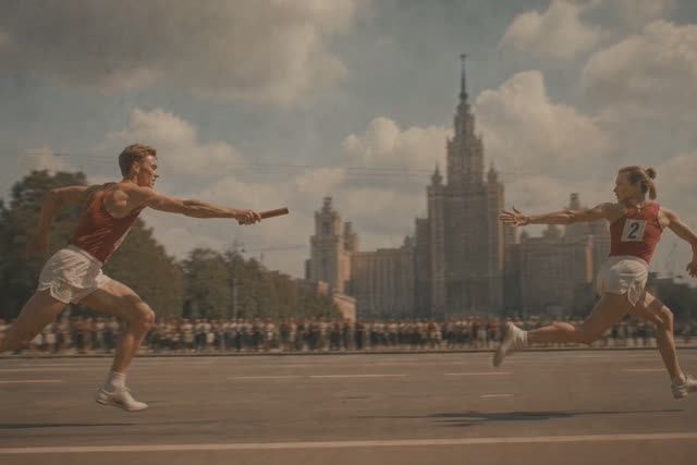 Эпизод «Вперёд» из мини-сериала, посвящённого вселенной героев Александра Дейнеки