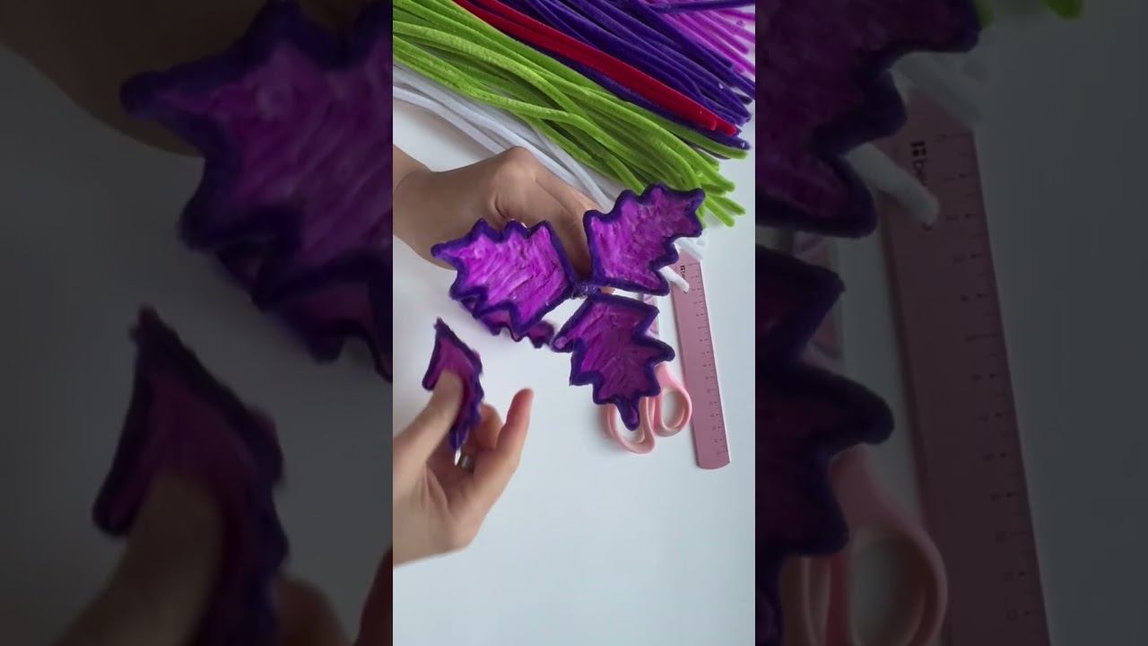 How To Make A Creepy Monster Flower For Halloween ️ #HalloweenDecor #DIY #PipeCleanerCrafts