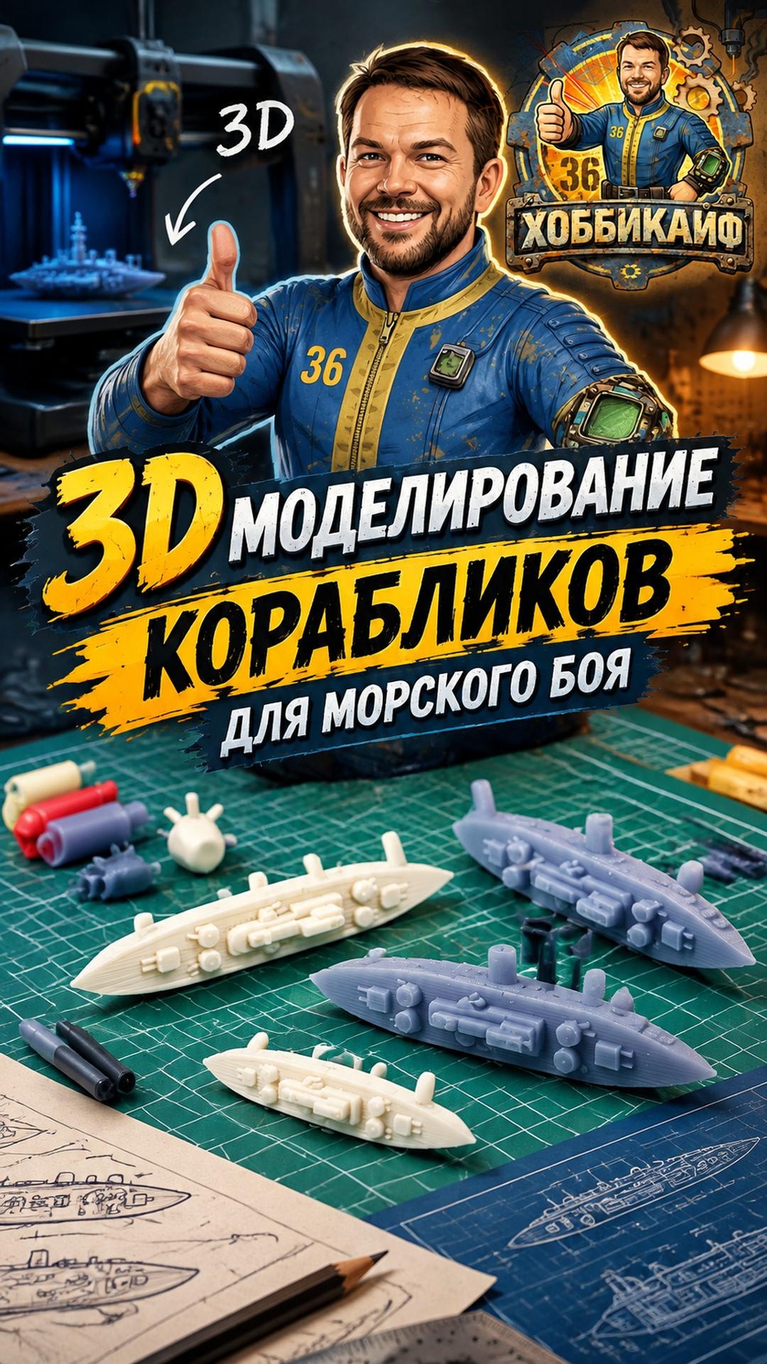 Возвращаю игру к жизни ⚙️ 3D-печать для морского боя