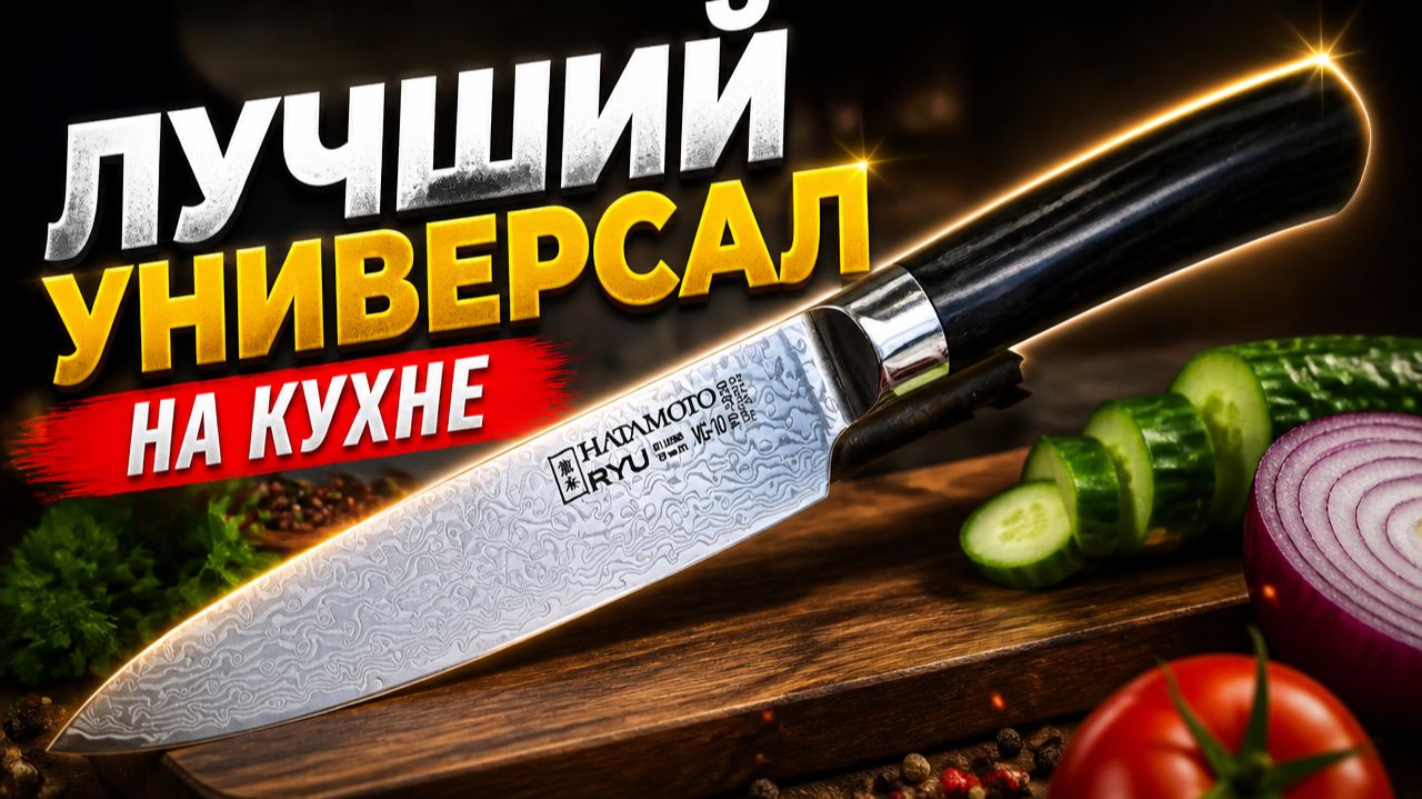ЭТОТ НОЖ РЕШАЕТ ВСЕ ЗАДАЧИ! Универсальный Кухонный Нож Hatamoto Ryu YD-S030