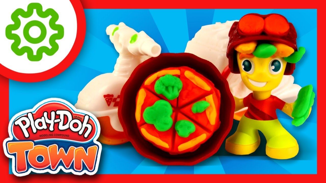 Плей до пластилин набор “Плей До Доставка пиццы Делаем Пиццу” Play Doh лепим пиццу