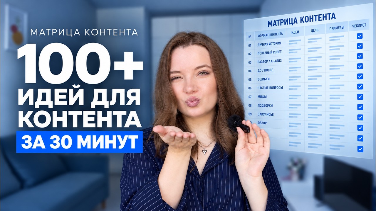 как из одной темы получить 100+ идей для контента | практический урок по матрице контента
