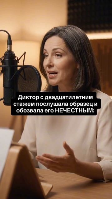 Диктор с двадцатилетним стажем послушала образец и обозвала его НЕЧЕСТНЫМ: