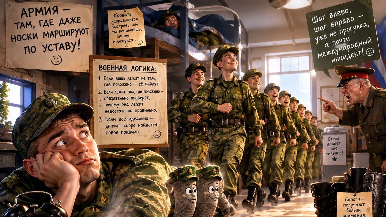 Армия там, где носки шагают по уставу!