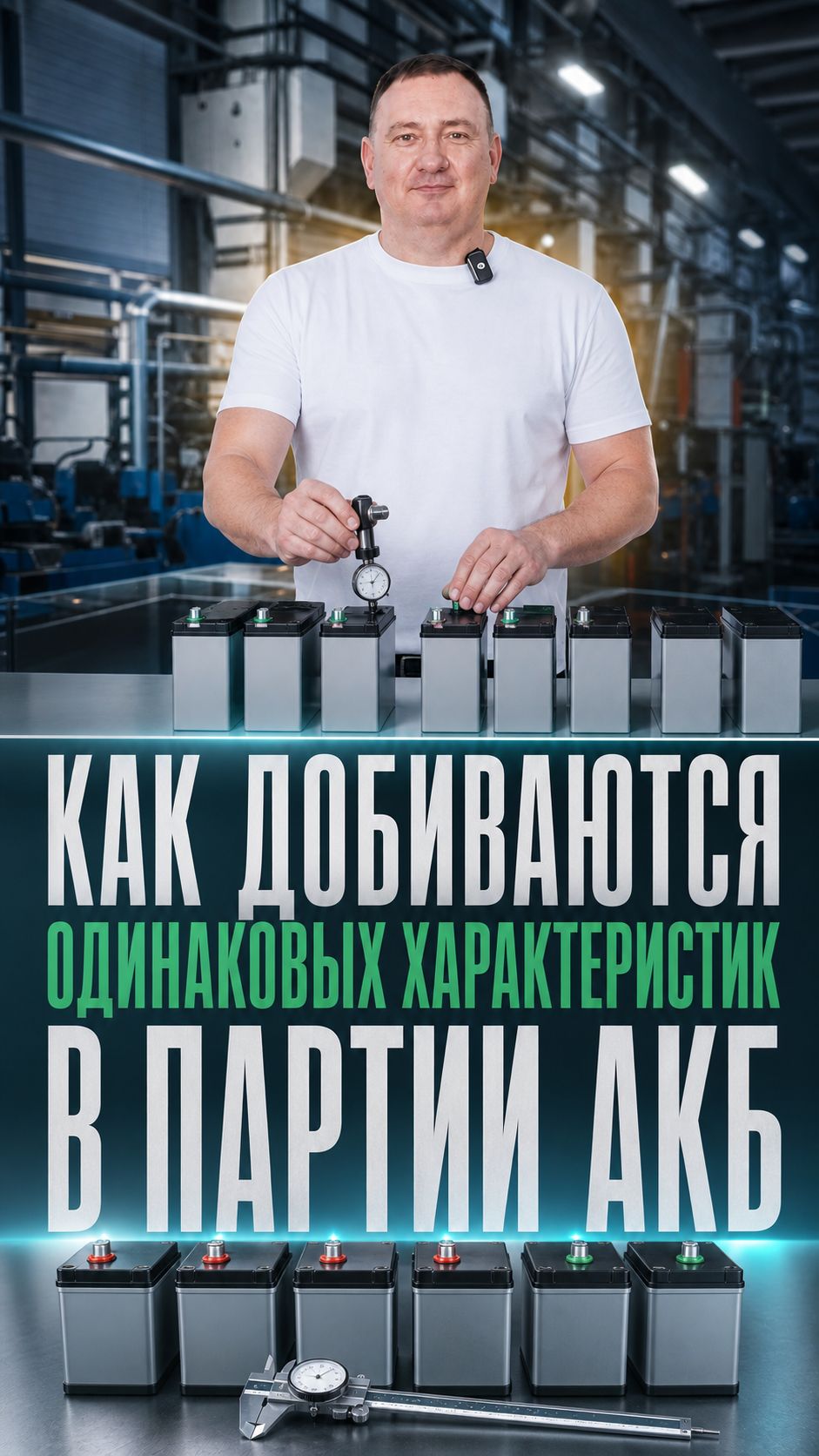 Как добиваются одинаковых характеристик в партии АКБ