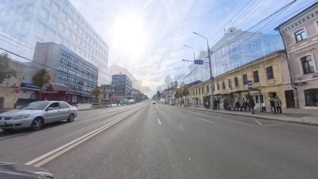 Осенняя мотопрогулка по Туле. Тихие улицы и золотая осень.