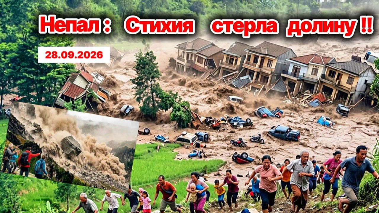 НОВЫЕ БЕДСТВИЯ❗ Стихия стерла долину в Непале❗ Деревни погребены, мосты снесены оползнями❗