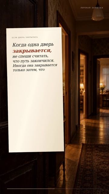 Когда одна дверь закрывается
