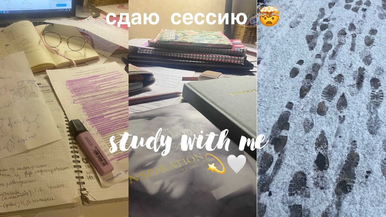 Study With Me: сдаю сессию, учись со мной