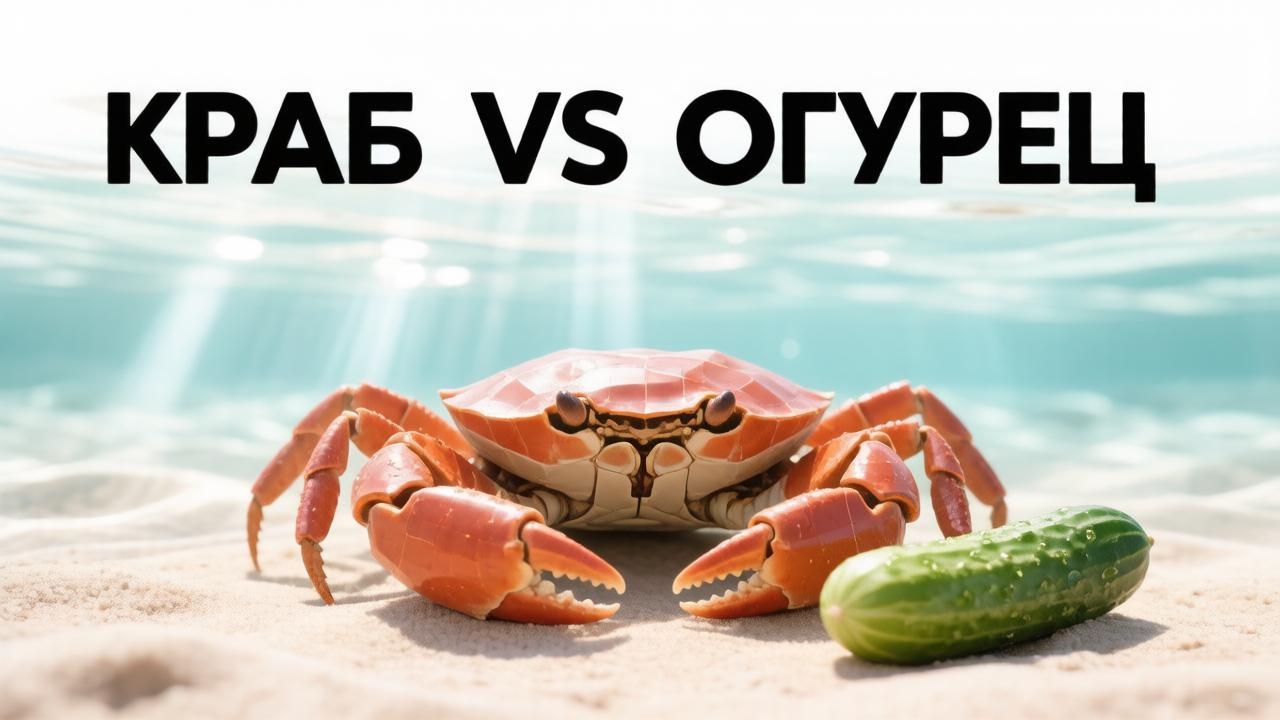 КРАБ VS ОГУРЕЦ🦀🦀🦀