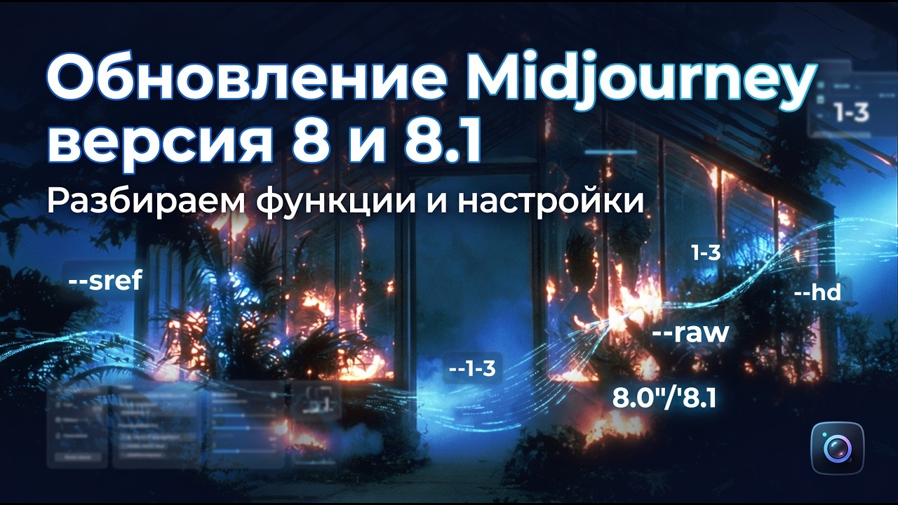 Обновление Midjourney версия 8 и 8.1. Разбираем функции и настройки.