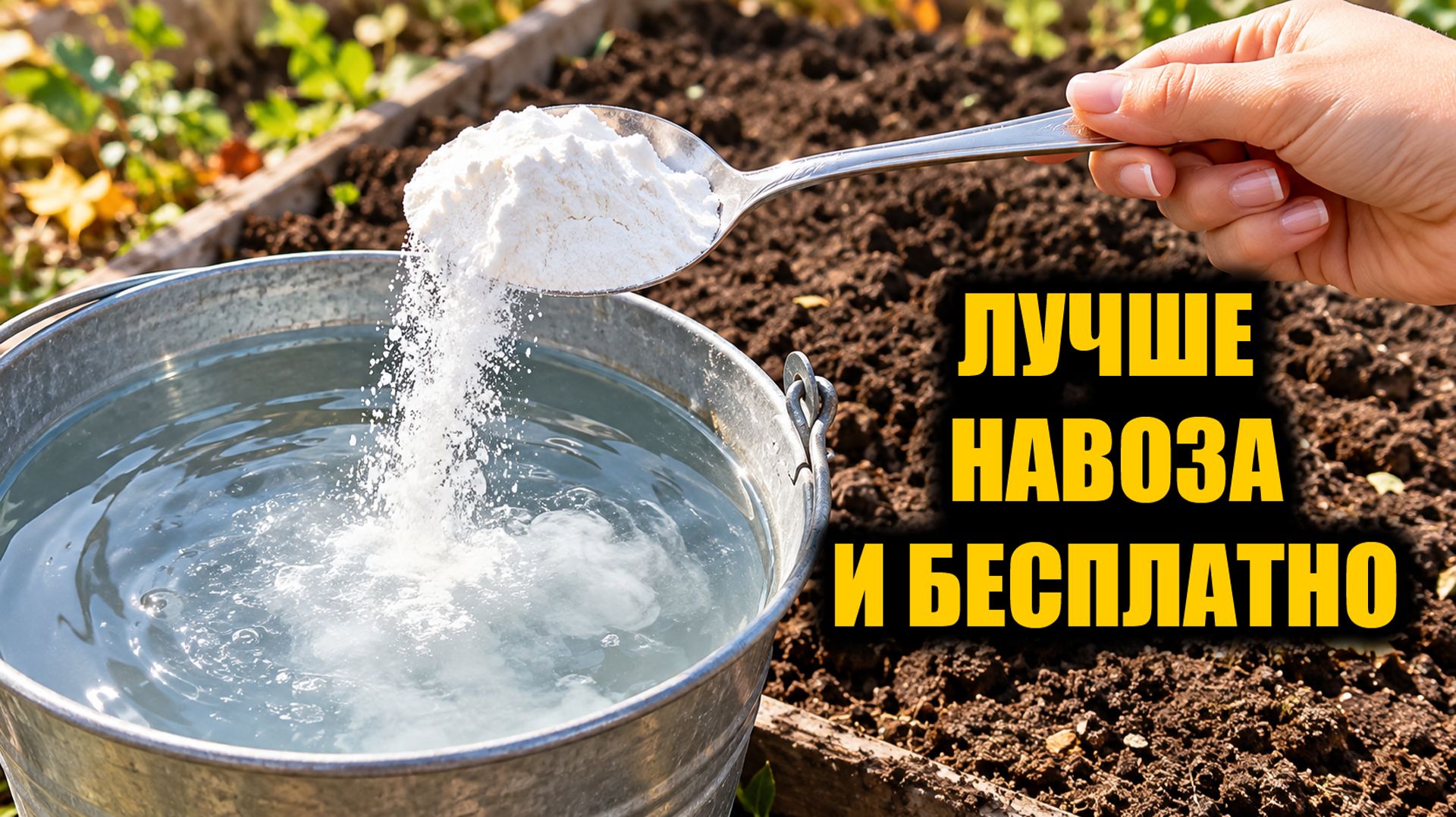 1 Ложка на ведро воды и земля как новая, здоровая, плодородная! Плодородная почва без навоза