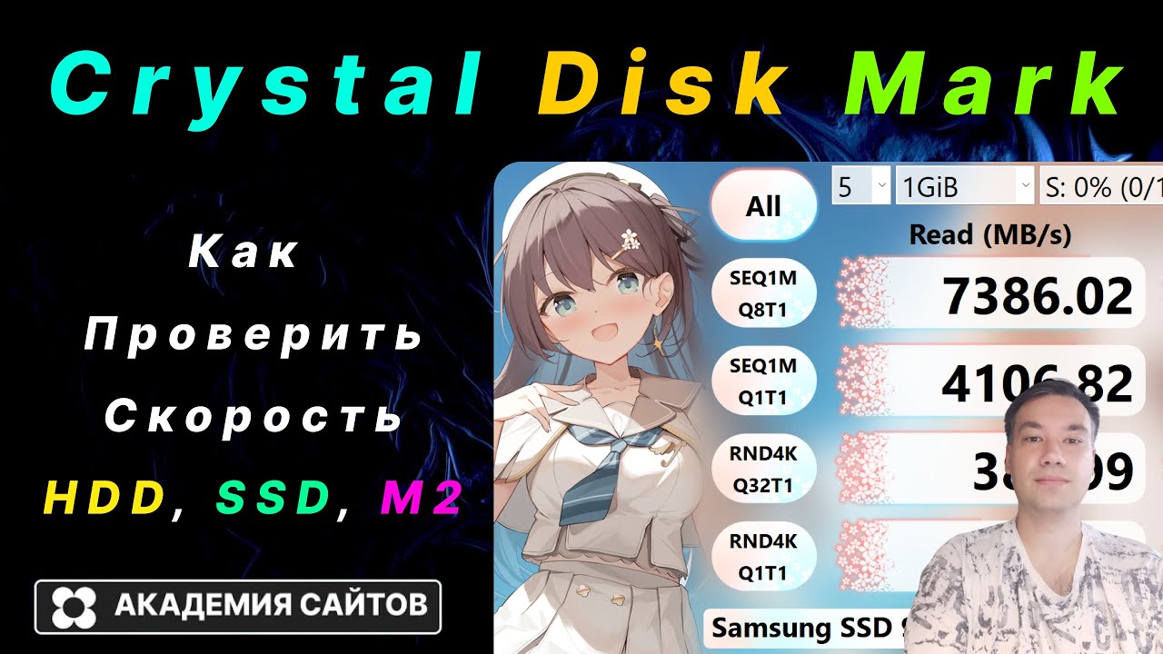👑 CrystalDiskMark 2025 - Как проверить Cкорость SSD, HDD и м2