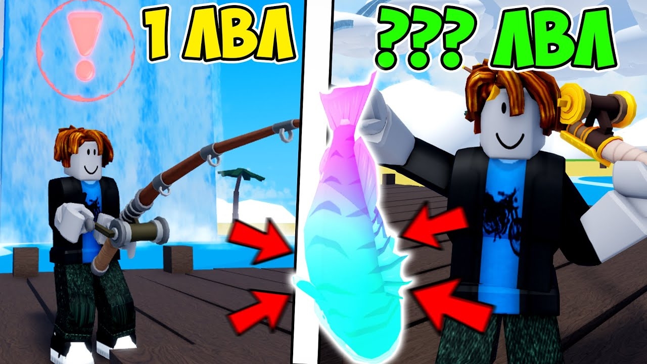 😱ПРОКАЧИВАЮ УРОВНИ  ТОЛЬКО С ПОМОЩЬЮ РЫБАЛКИ🎣 В Blox Fruits!!