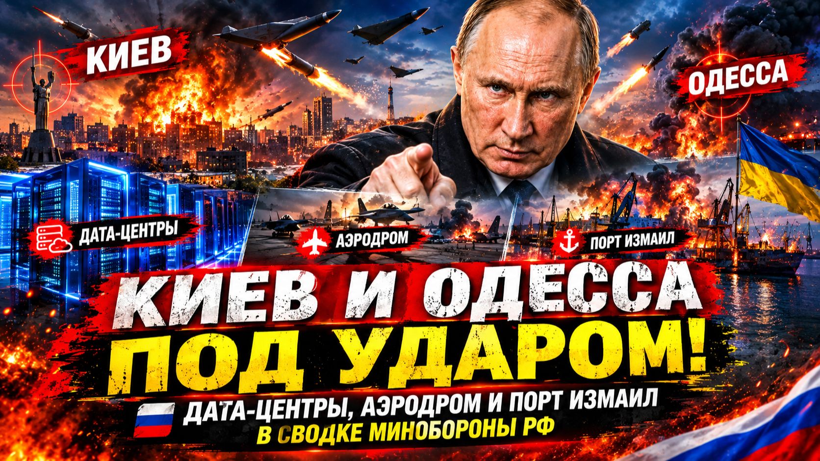 ⚡КИЕВ И ОДЕССА ПОД УДАРОМ! Удары по Украине — Россия начала жесткую операцию ! Киев Ошеломлен!