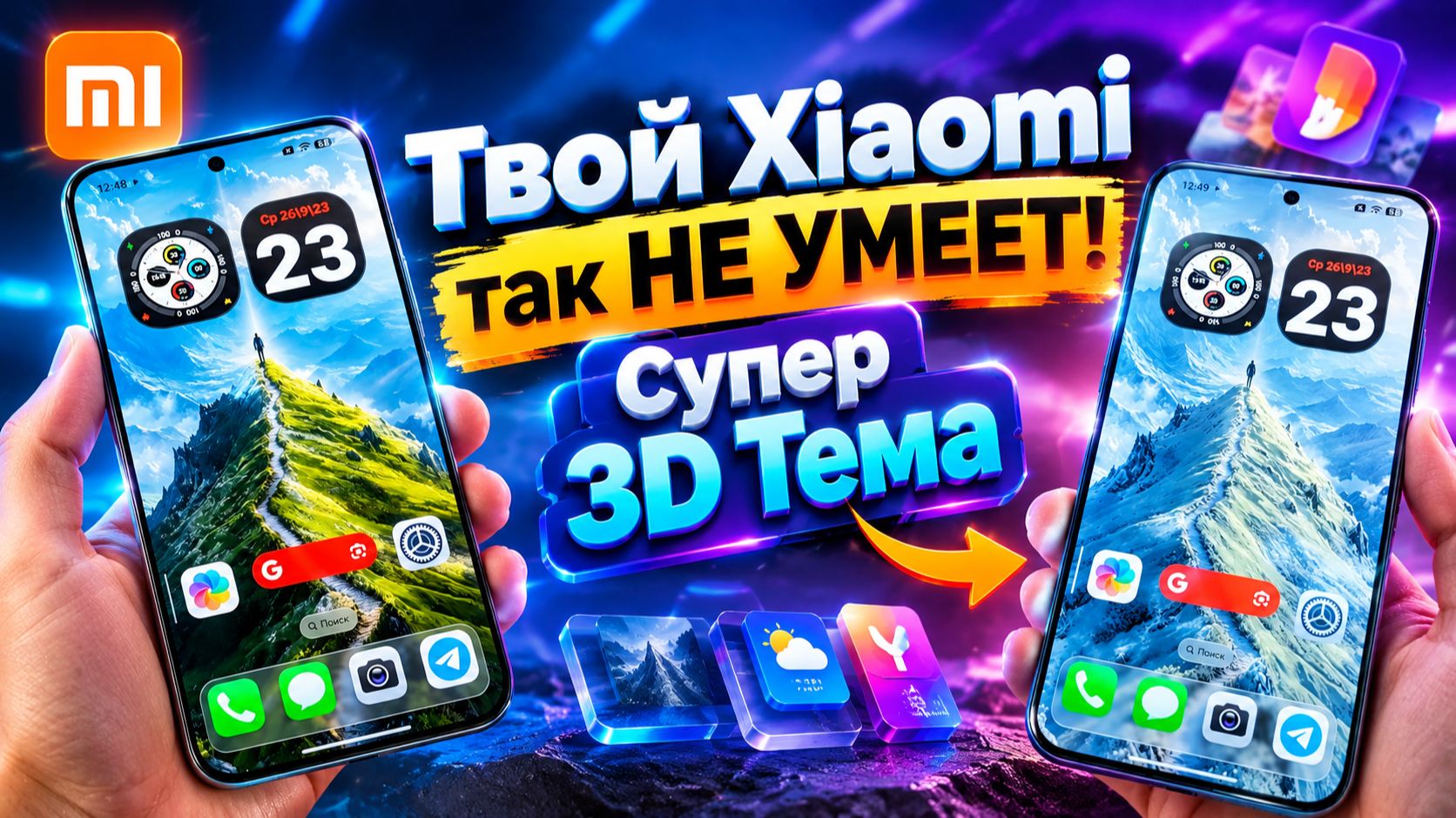 Твой Xiaomi так НЕ УМЕЕТ! Нереальная 3D тема на телефон