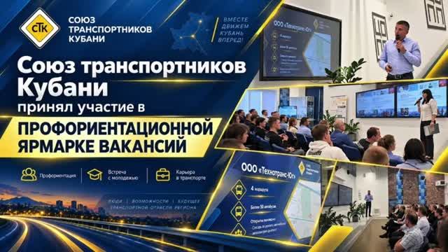 💼 Союз транспортников Кубани принял участие в профориентационной ярмарке вакансий