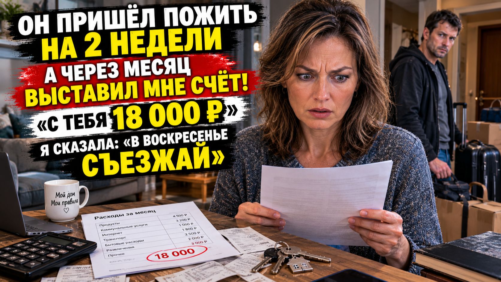 Истории из жизни | Муж поселился у женщины и выставил ей счёт за квартиру | Аудио рассказы