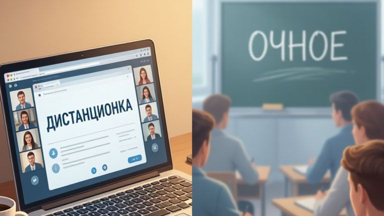 Дистанционка против очного!