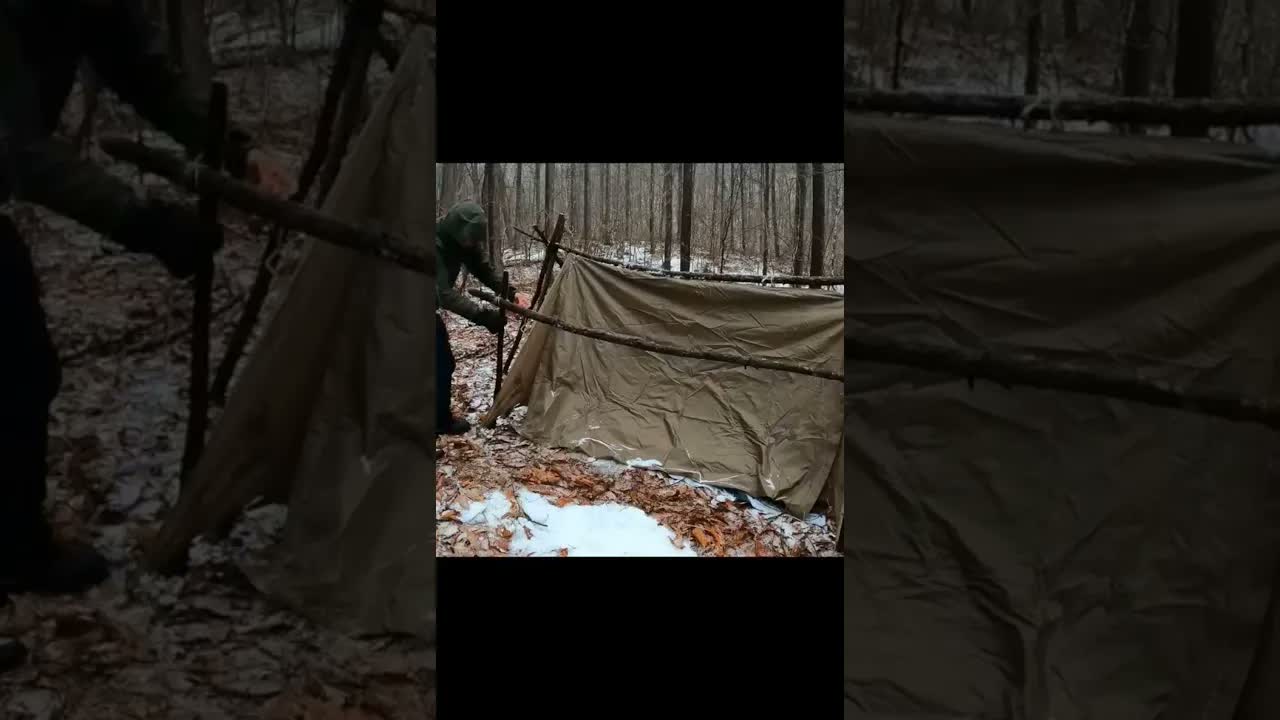 ЛУЧШИЙ ЛАГЕРЬ В ОДИНОЧКУ: навыки выживания#survivalskills#satifying#rain#bushcraft#survival