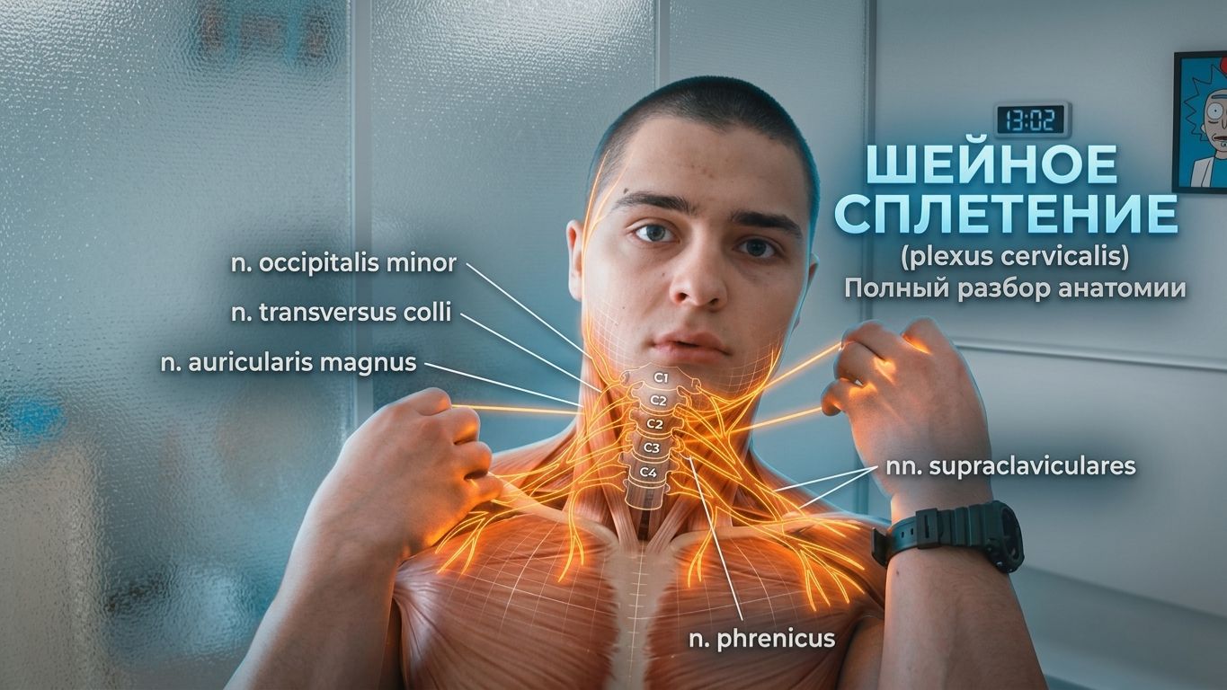 Шейное сплетение(plexus Cervicalis) | АНАТОМИЯ