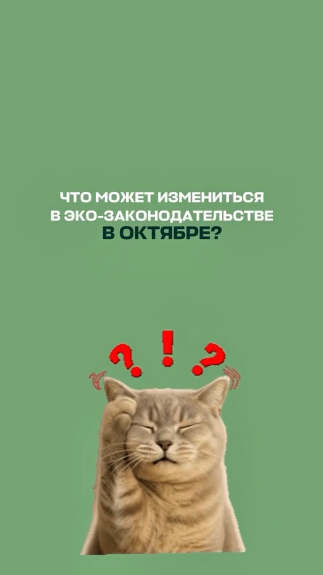 Что изменится в эко законодательстве в октябре?