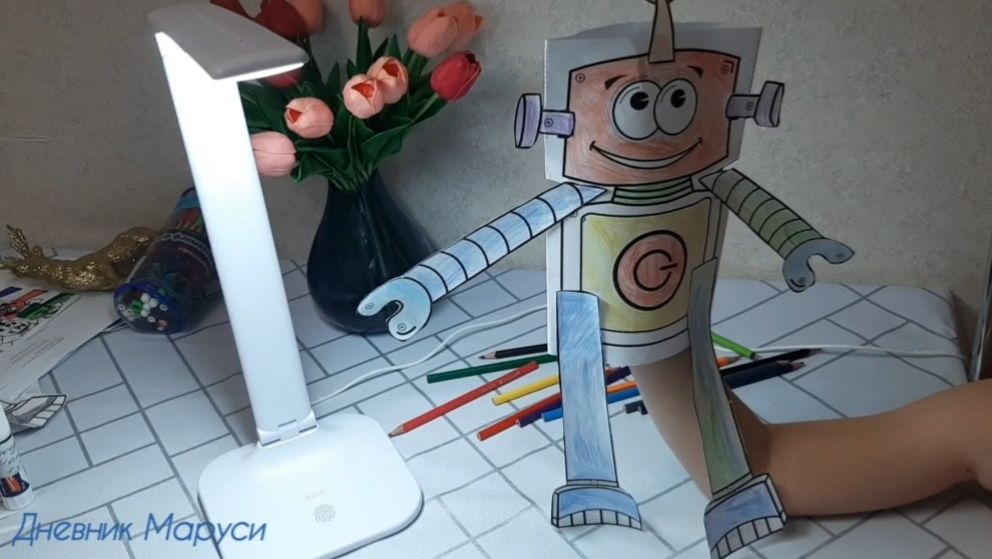 Робот из бумаги своими руками🤖Простая поделка для первоклассников 6+
