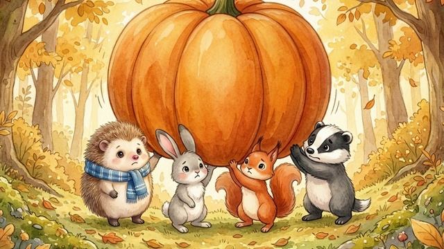 Ёжик Тимоша и тыква-великан | Сказка на ночь для малышей