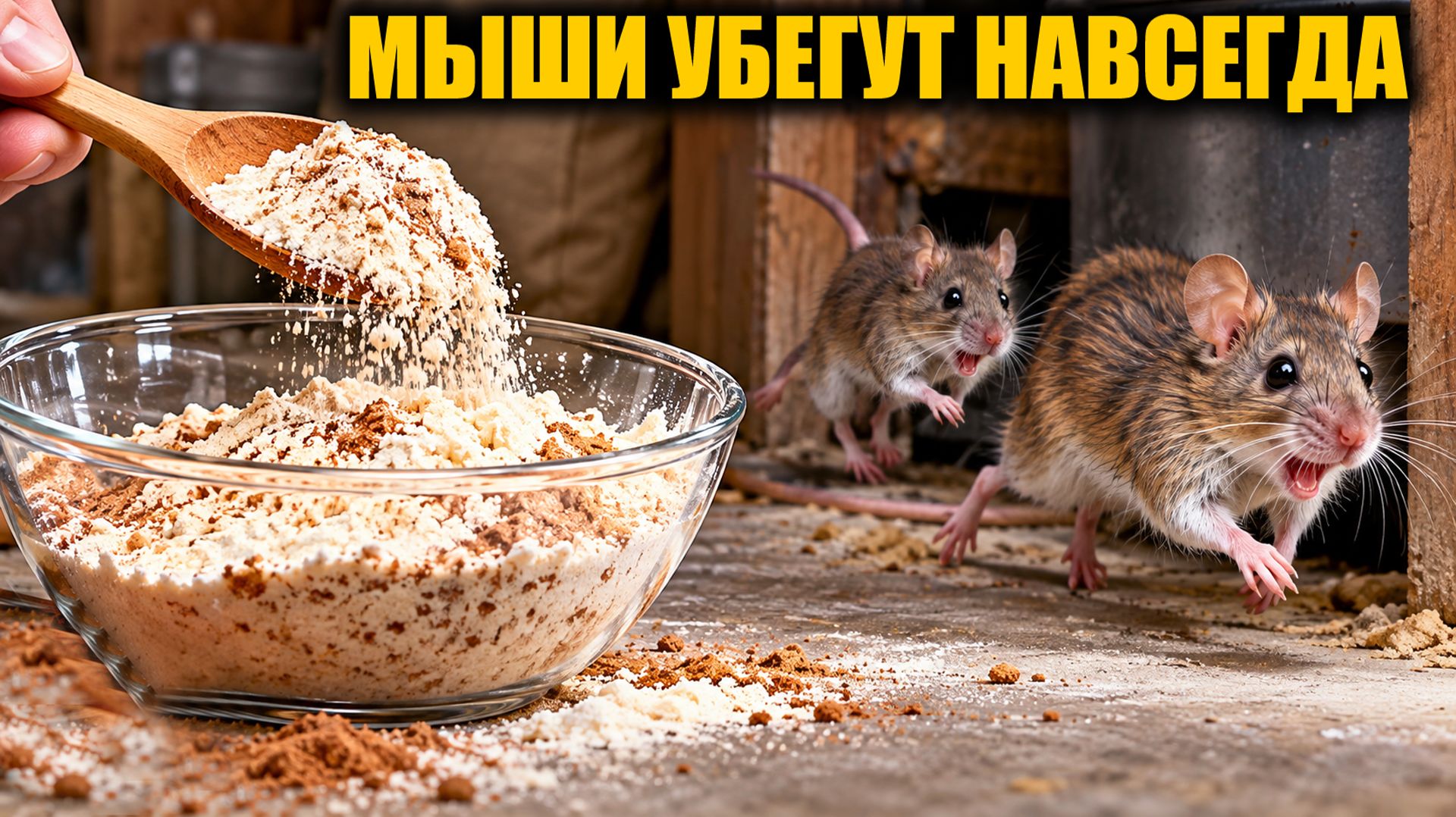 Забудьте про МЫШЕЙ навсегда, быстрый способ как избавиться от мышей и крыс
