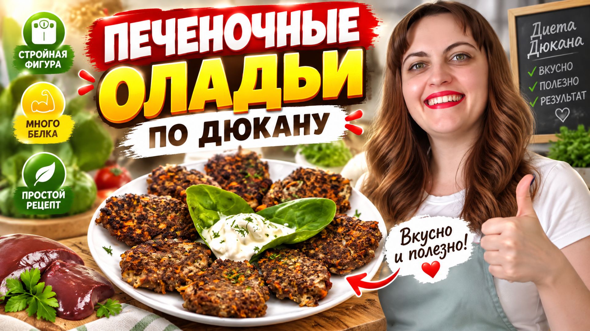 Нежные и сочные печеночные оладьи по Дюкану с секретным ингредиентом!