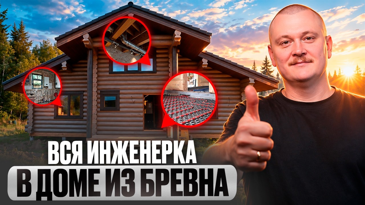 Вся ИНЖЕНЕРКА дома из БРЕВНА под ключ! Что внутри и сколько это стоит