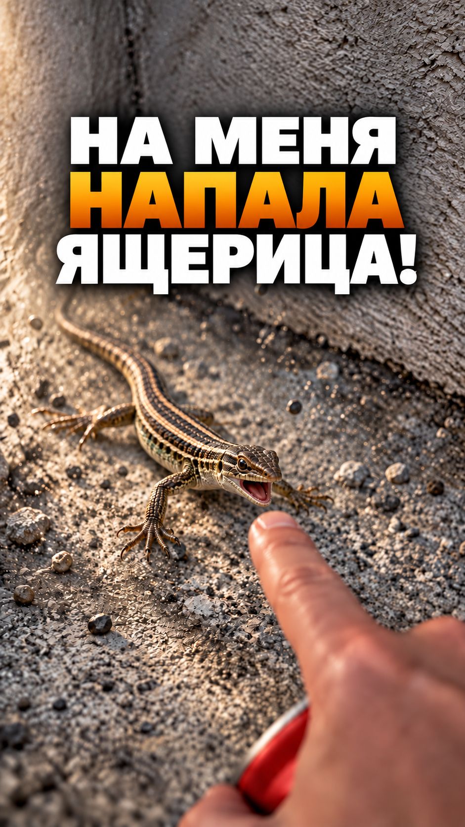 На меня напала ящерица!