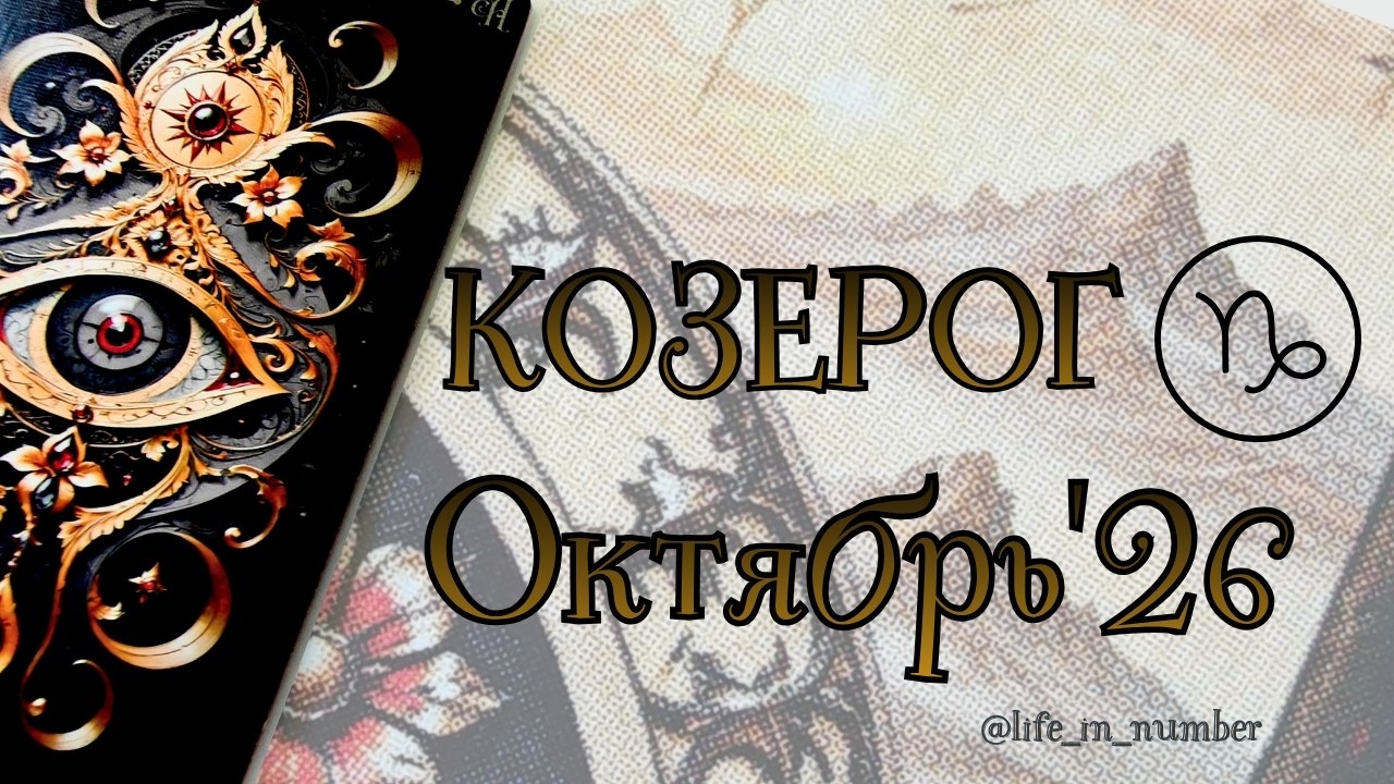 КОЗЕРОГ ♑ ОКТЯБРЬ 2026🍁