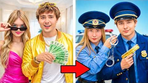 Сын Богатого Папы стал Полицейским !
