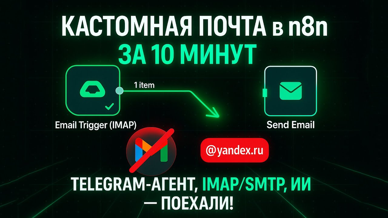 Телеграм‑Email агент с ИИ в N8n: подключаем Яндекс-почту (Часть 1) 🔥