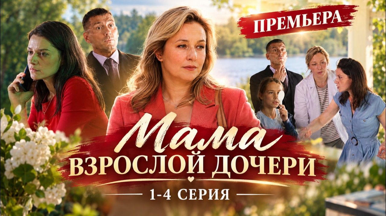 Мама взрослой дочери 1 - 4 серия  Премьера 3 октября 2026 Россия1   мелодрама  Краткий анонс сериала