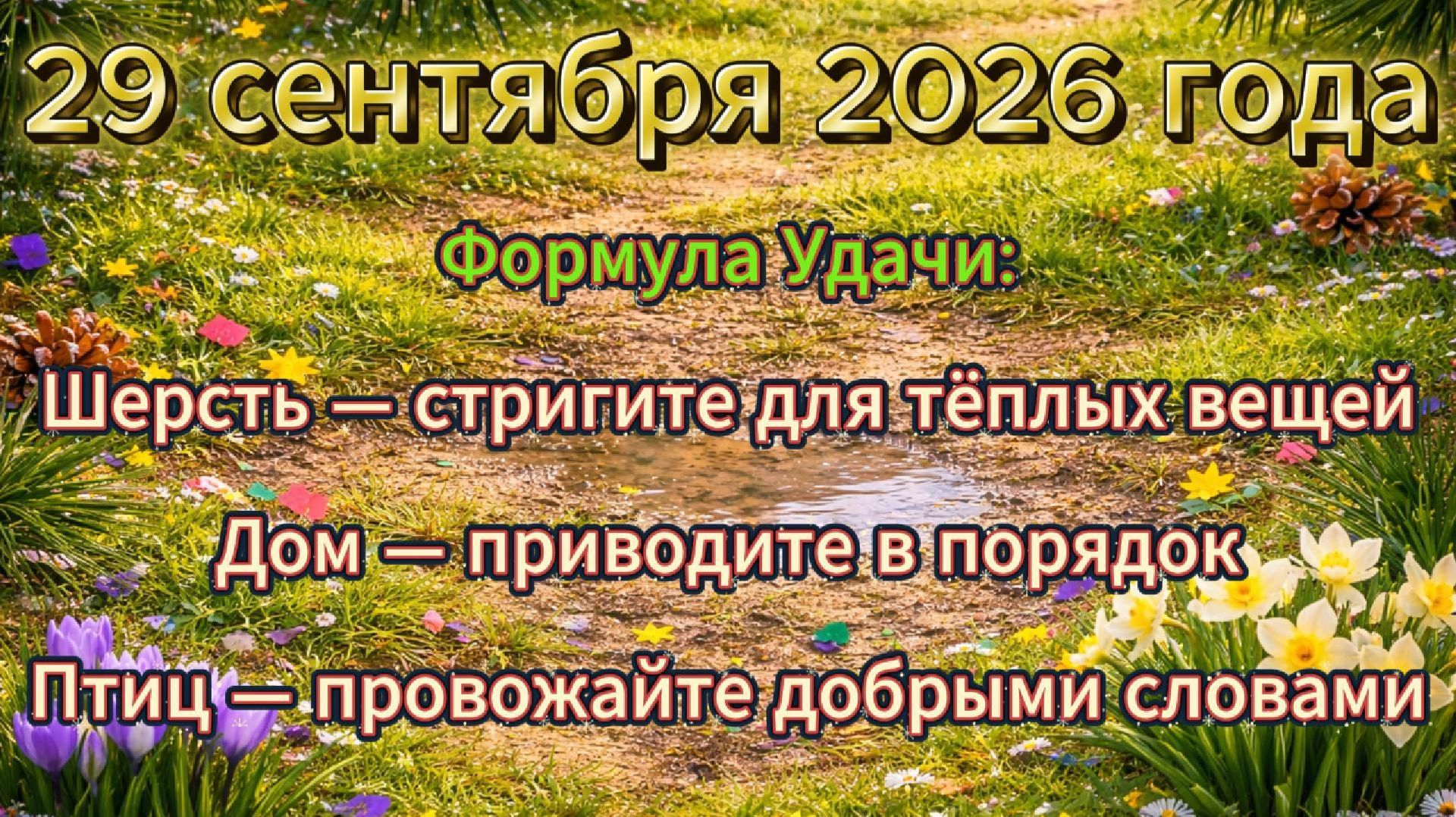 Народные приметы на 29 сентября 2026: что можно и нельзя 🧶