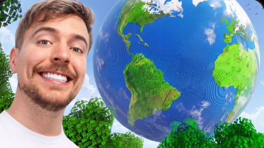 Самая Большая Постройка В Minecraft В Мире! MrBeast-мистер бист на русском