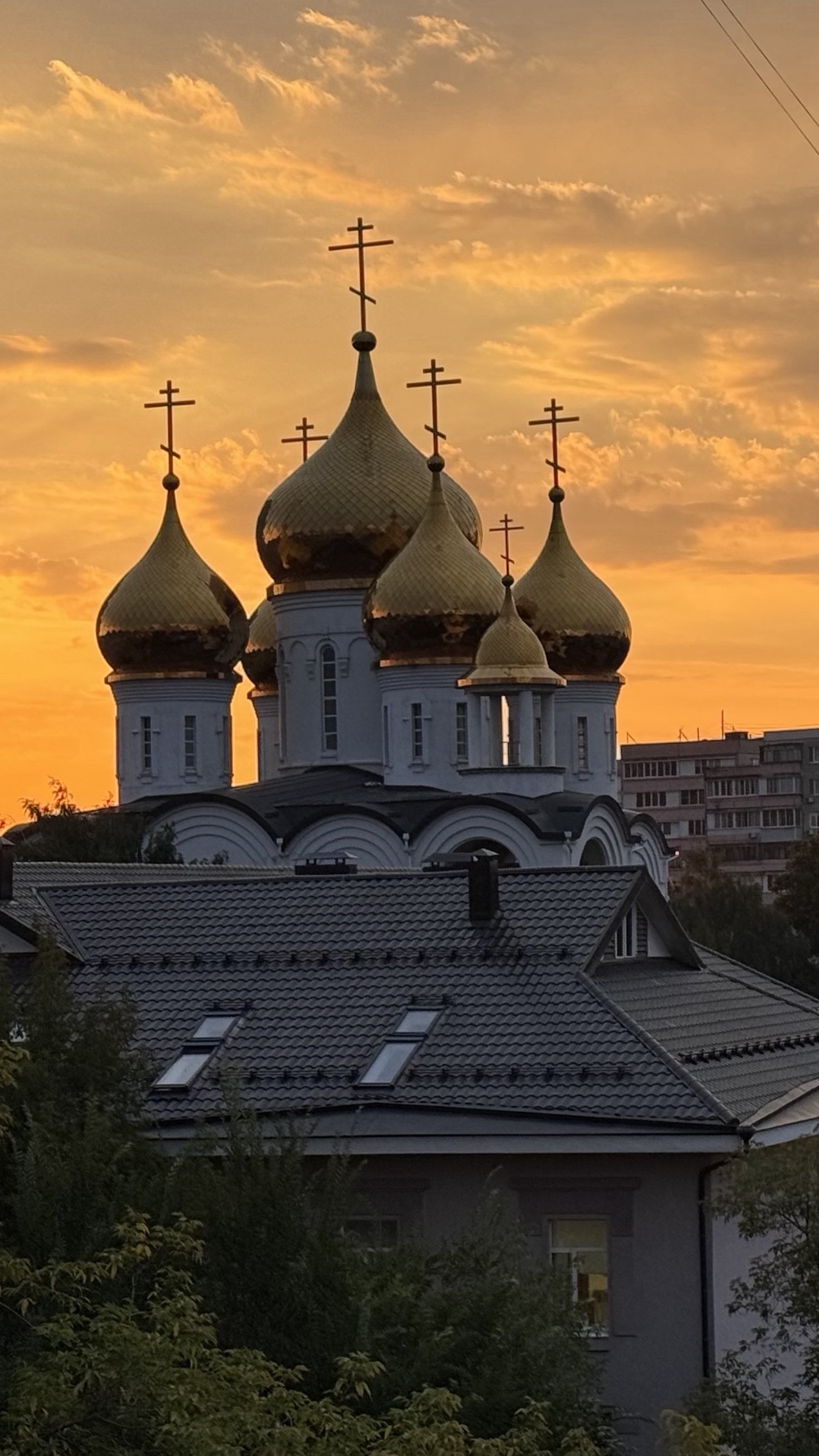 Церковь преображения господня в Жуковском #рассвет #закат #бегущие облака #радуга #небо #sunset