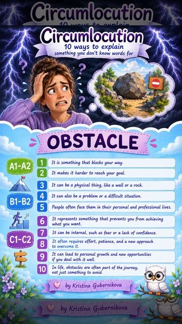 10 Ways To Explain Something You Don't Know Words For OBSTACLE