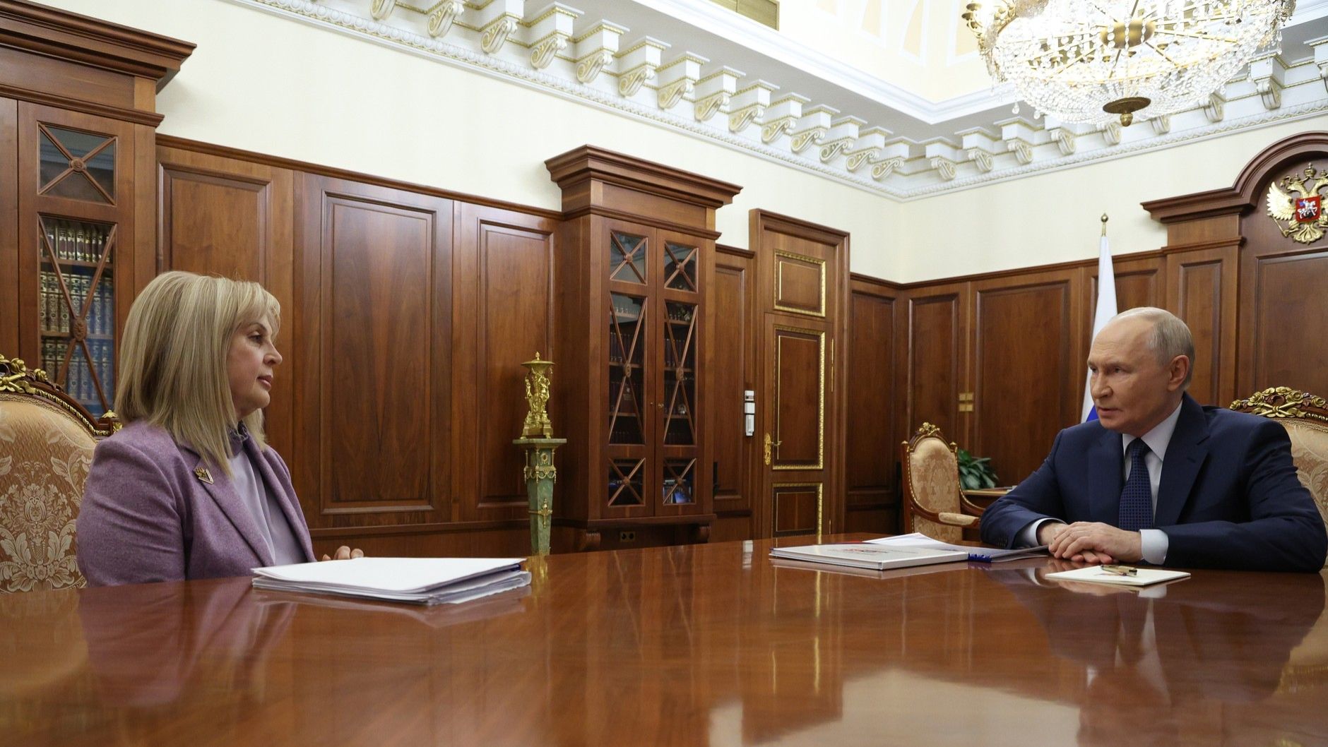 Владимир Путин встреча с Председателем Центризбиркома Эллой Памфиловой, Кремль, 28 сентября 2026