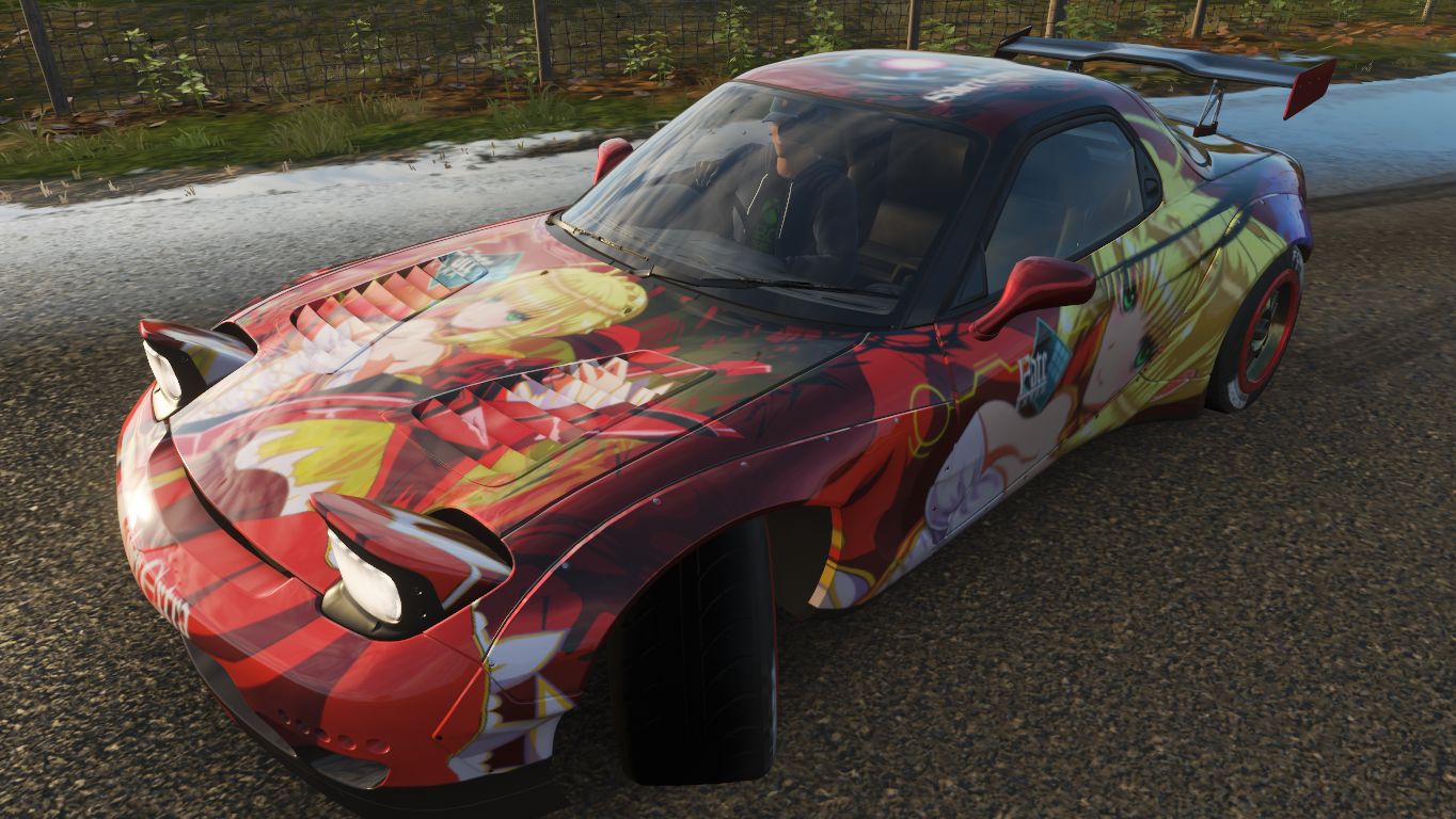 Кольцевая гонка в поселке Бродвей на Мазда RX7 в игре Форза Хорайзон 4
