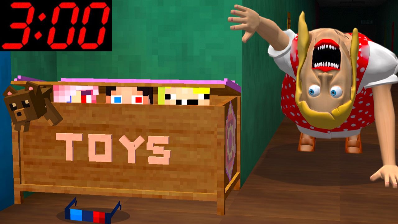 👶ЗРЯ МЫ ОСТАЛИСЬ В ДЕТСКОМ САДУ НА НОЧЬ В МАЙНКРАФТ! ШЕДИ MINECRAFT